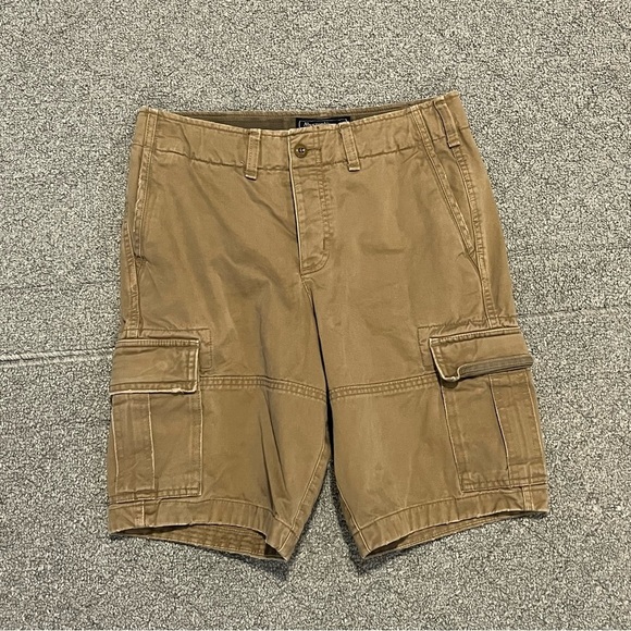 Abercrombie & Fitch Mens 28 Drawstring Cargo Short Button Fly Heavy Weight Y2K - Picture 1 of 9